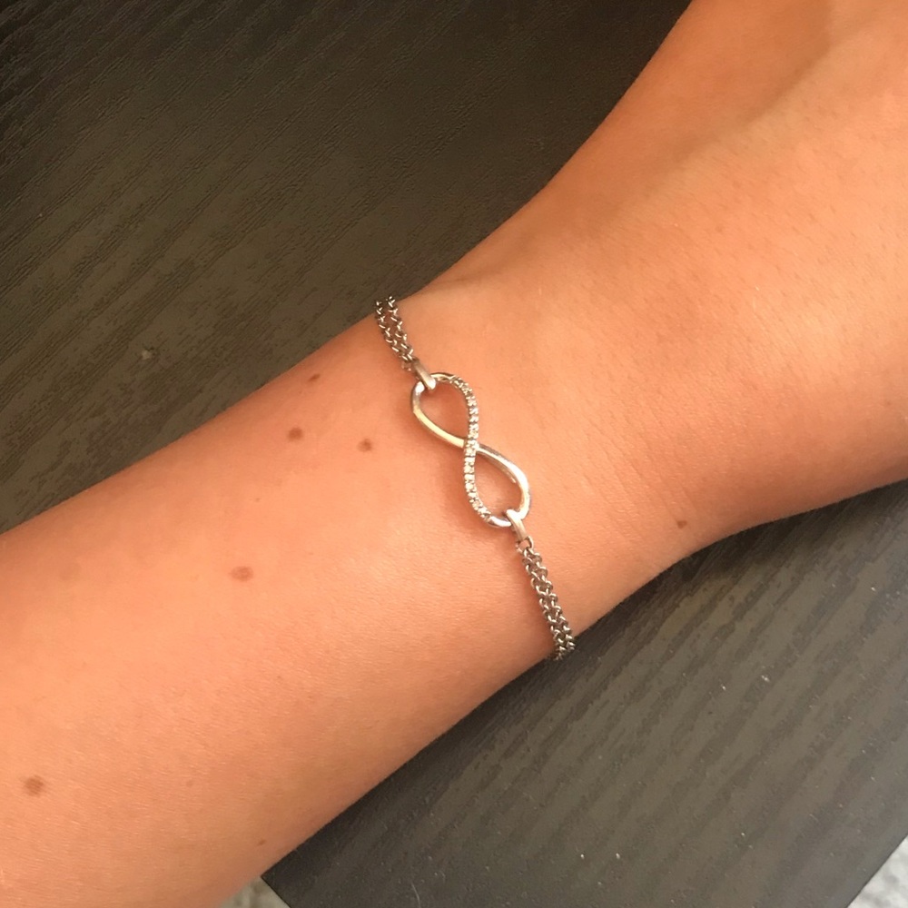 .925 Sterling Silver Infinity Bracelet